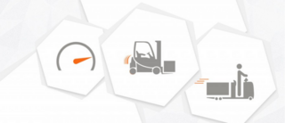 Driving aid systems for lift trucks