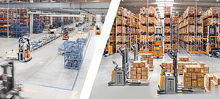 Forklift with load