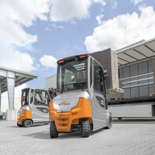 Can an electric forklift be used outdoors?